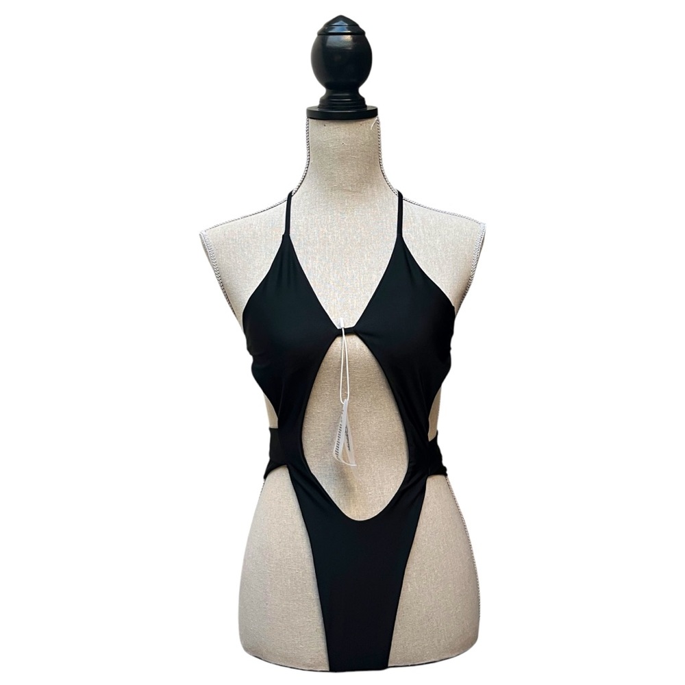 NWT Bikinishe Chic Black Cutout Swimsuit, size Small